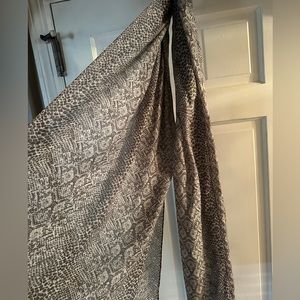 J.Crew Factory Gray Snakeskin Lightweight Scarf